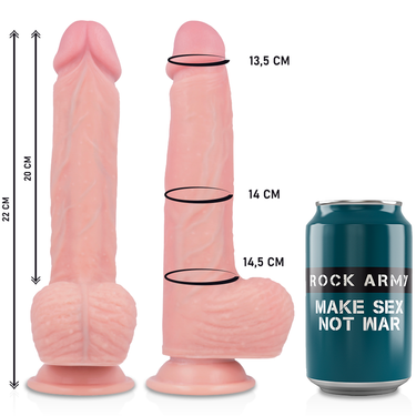 Dildo Realistico in Silicone con Ventosa e Telecomando - Rock Army